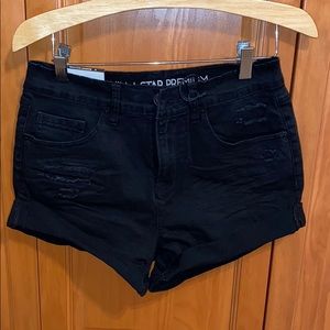 Women’s Black Denim Shorts